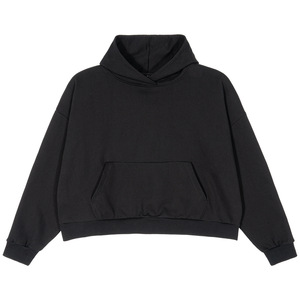 Sudadera con Capucha Corta y Holgada Personalizada de 420 GSM, 100% Algodón, Fabricante OEM ODM, Proveedor de Fábrica, Venta al Por Mayor, Calidad Premium - Product Image 3