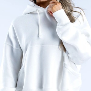 Novedad en High Street: Sudadera con Capucha Personalizada con Logotipo Frontal, al por Mayor, para Mujer, Elegante, Holgada, de Color Sólido, Cómoda, para el Invierno - Product Image 4