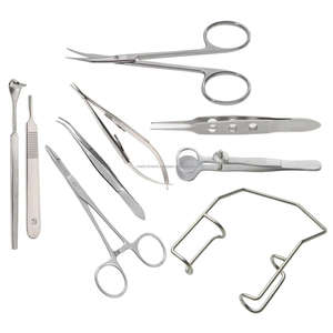 Kit de 9 Piezas de Instrumentos Quirúrgicos Oftálmicos Manuales para Cirugía Ocular Veterinaria, Herramientas Quirúrgicas Oftálmicas de Acero Inoxidable Alemán - Product Image 1