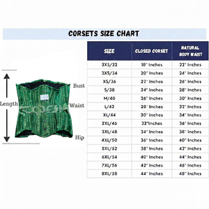 Corsé Verde Esmeralda Hecho a Mano con Varillas de Acero en Espiral, Fabricante de Corsés OEM ODM en Pakistán - Product Image 6