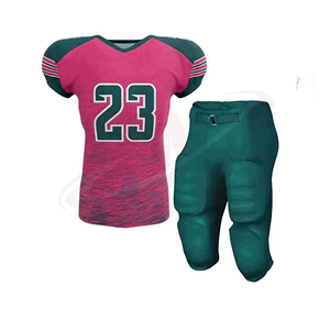 Camiseta de Fútbol Americano Rosa y Verde con Estampado por Sublimación Número 23, Transpirable, de Poliéster, Talla Adulto - Product Image 1