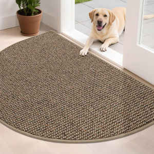 Nouveaux tapis d'entrée en polypropylène demi-cercle, tapis d'entrée anti-saleté pour <span class=keywords><strong>porte</strong></span> d'entrée avant et arrière - Product Image 1