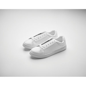 Scarpe sportive promozionali in PU leggere bianche - Product Image 2