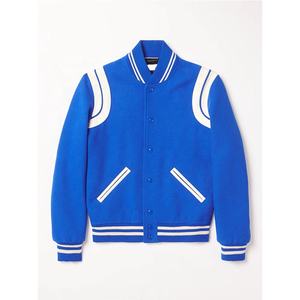 Chaqueta de béisbol con rayas MultiColor para hombre y mujer, uniformes de alta calidad personalizados, Unisex - Product Image 3