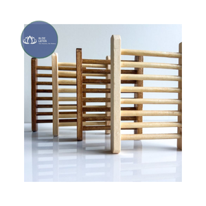 VENTES CHAUDES |   Support à Savon en Bambou, Plateau de Rangement en Bois pour Salle de Bain et Douche – Collection Blue Lotus - Product Image 1