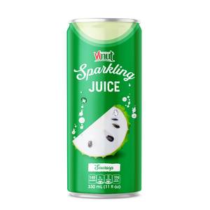 Guanábana Agua con gas OEM ODM Etiqueta privada Fabricante de bebidas Fábrica de Vietnam 330ml Lata de aluminio 24 latas de cartón Listo para beber - Product Image 1