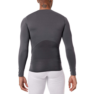New Hot Selling Breathable <b>Compression</b> <b>Shirts</b> <b>for</b> <b>Men</b> MMA Sportswear Long Sleeve Customized Logo Solid Color - Product Image 5