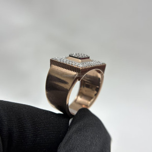 Bague de fiançailles pour homme en moissanite taille ronde sertie de diamants, style hip-hop, bague carrée imposante en argent sterling 925, cadeaux d'anniversaire - Product Image 6