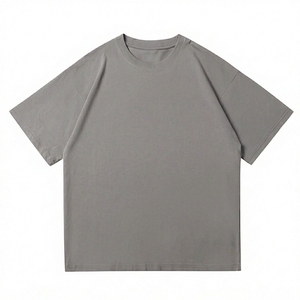 เสื้อยืดทรงบ็อกซี่ผ้าคอตตอนคุณภาพสูง 275 GSM พิมพ์ลายโลโก้แบบ DTG สำหรับผู้ชาย สไตล์วินเทจทรงโอเวอร์ไซส์ ล้างสีแบบแอซิดวอช - Product Image 3