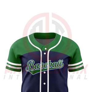 Nuevo Diseño, Jersey de Béisbol de Manga Corta Totalmente Personalizado, 100% Poliéster, Cierre de Botones en la Parte Delantera, Estampado - Product Image 4