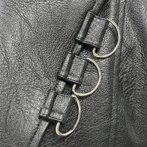 <b>Men</b> Genuine Leather <b>Long</b> Trench <b>Coat</b> Notched Lapel Zipper Closure With Belt Regular Fit - Product Image 5