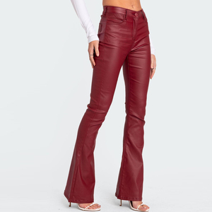 Pantalons en cuir pour femmes sur mesure, coupe skinny, respirants, étiquette privée, OEM, ODM, fabrication directe - Product Image 6