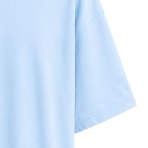 Sky Blue Casual Crew Neck <b>T</b> <b>Shirt</b> with JJ Embroidered Letter Logo on Chest and Large Back Graphic Casual Streetwear Apparel - Product Image 4