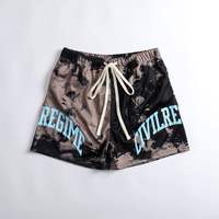 Shorts décontractés personnalisés en velours côtelé et polyester pour hommes, avec poches à motif uni sur le devant, respirants, écologiques, séchage rapide, taille élastique et cordon de serrage