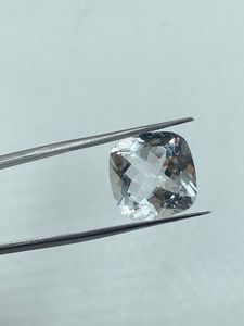 Topaze blanche naturelle de qualité supérieure, taille coussin, pierre précieuse non montée, 13,38 carats, 14 mm, pour la création de bijoux - Product Image 4