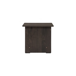 Minimalist Laminated Board <b>Coffee</b> <b>Table</b> <b>Walnut</b> Finish Rectangular Center <b>Table</b> with Bottom Storage Shelf for Living Room - Product Image 4