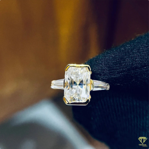 Bague exclusive en moissanite VVS taille poire et princesse, en argent sterling 925, pour femme - Product Image 4
