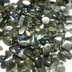 Igi สร้อยคอจี้อัญมณีทรงหลังเบี้ยทรงหลวมสไตล์ลาบราดอไรต์ธรรมชาติที่ได้รับการรับรอง - Product Image 2