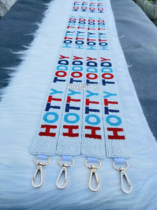 Sangle de sac à main perlée personnalisable style vintage, design géométrique artistique, boucle en acier, pour sacs de tous les jours et occasions spéciales - Product Image 4