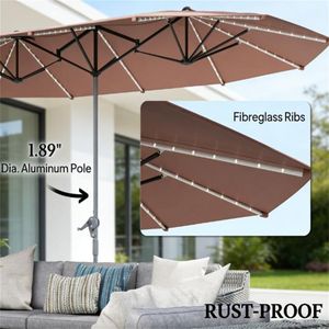 ร่มกันแดดสำหรับระเบียงกลางแจ้ง สีแทน ผลิตภัณฑ์กันแดดเพื่อการบังแดดที่สมบูรณ์แบบ - Product Image 4