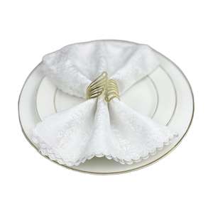 Ensemble d'anneaux de serviette en métal élégants, accessoires de décoration de table modernes pour restaurants, hôtels et maisons de luxe - Product Image 2