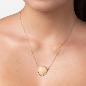 Real Rose Gold Plated Heart Morganite Pendant Necklace <b>Snake</b> Chain For Women's Romantic Everyday Wear - Product Image 4