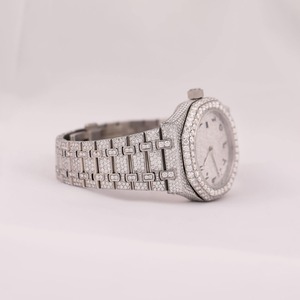 Reloj de Diamantes VVS Moissanite, Reloj de Pulsera Automático de Acero Inoxidable con Estilo Elegante y Moderno - Product Image 4