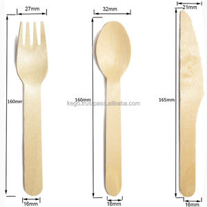 Couverts jetables en bois biodégradables de haute qualité 100% Style moderne écologique du Vietnam pour les fêtes - Product Image 1