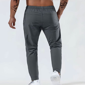 Casual Men's Quick Dry Breathable Windproof Sports <b>Trousers</b> Lightweight Solid Polyester Reflective Stripe Custom Logo Elastic - Product Image 2