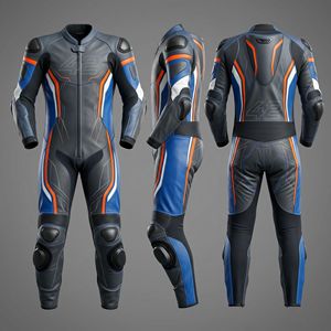 Traje de Motociclismo de Cuero para Hombre, Manga Larga, con Diseño Transpirable e Impresión del Número 42, para Todas las Temporadas - Product Image 4