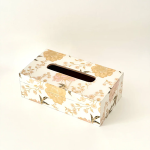 Boîte à mouchoirs en bois imprimée, dernier design, magnifique, finition dorée, écologique, moderne, personnalisable, pour décoration de fête, vente en gros - Product Image 3