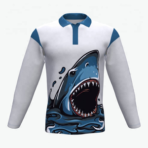 Camisetas de Pesca Sublimadas con Estampado Personalizado de Alta Calidad para Hombre, Camisetas Polo con Estampado Digital Personalizado - Product Image 1