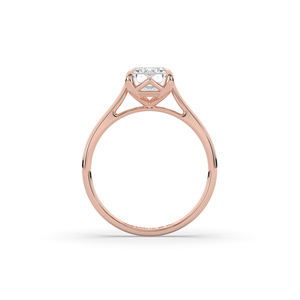 Anillo de Compromiso con Diamante Cultivado en Laboratorio, Corte Esmeralda de 2.50 Quilates, Oro Sólido de 14K/10K, Diseño Ligero y Único, Joyería de Aniversario para Mujer - Product Image 3