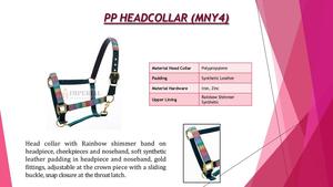 Harnais en corde de nylon durable tendance pour l'équitation avec des attaches réglables, rembourrage en polaire, bandeau pour le nez, bandeau pour la tête, pièces pour les joues - Product Image 2