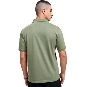 Summer New British Men's Customizable Cotton Fleece for Shirt Zipper Design Short Sleeve Solid Pattern Quick Dry Breathable - Product Image 4