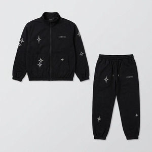 Factory Custom logo <b>Y2K</b> Graphics Pattern Men's Wind Resistant Training Suit Full Zipper Bomber jacket for men <b>Top</b> Jogger Pants - Product Image 3