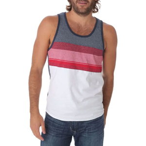 Camiseta sin Mangas a Rayas con Bloques de Color para Hombre, Cuello Redondo, Tejida, Informal, Personalizable, Harry Johnson Production 2026 - Product Image 3