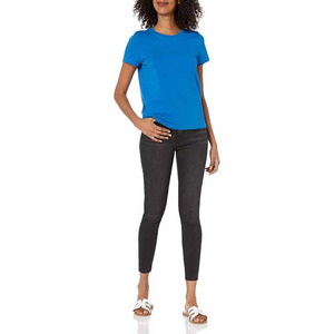 T-shirts à col rond pour femmes, coutures renforcées, prix compétitif, fabrication sur mesure, couleur unie, pour adultes et filles - Product Image 5