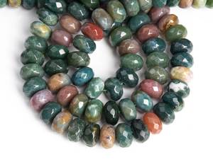 Perles rondes facettées en agate indienne multicolore naturelle, qualité gemme, pour la création de bijoux et les travaux manuels DIY - Product Image 1