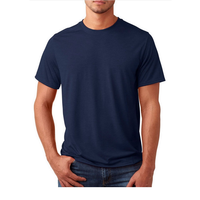T-shirt d'été pour homme de qualité supérieure, col rond, manches courtes, motif uni, tricoté, décontracté, design simple, BD