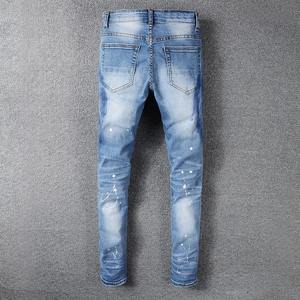 Jeans en denim streetwear personnalisés de haute qualité pour hommes, coupe slim décontractée, extensibles, confortables, pantalons de mode pour tous les jours - Product Image 2