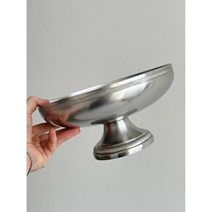 Ensemble de saladiers décoratifs en métal argenté, style américain, écologique, vaisselle polie - Product Image 1