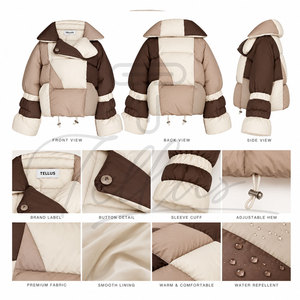 Vestes matelassées pour femmes personnalisées, style le plus récent, veste matelassée pour femmes, streetwear, hiver, dernier design, nouvelle arrivée, vestes matelassées pour femmes - Product Image 6