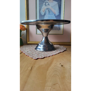 Support à gâteau en métal à un seul niveau, design rond simple et élégant, plateau de service décoratif pour desserts, idéal pour les fournitures de fête - Product Image 1