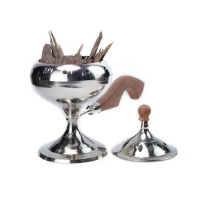 Support à encens en métal de luxe fait main avec cendrier et porte-bougie – Brûleur décoratif traditionnel - Product Image 1