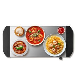 Vassoio Riscaldante Elettrico Portatile in Acciaio Inox con Controllo Manuale della Temperatura Regolabile per Riscaldamento Cibo Buffet - Product Image 6