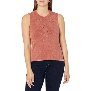 Débardeur pour femme en mélange polyester/coton léger, à séchage rapide, respirant, à manches longues, couleur unie, pour temps chaud, usage quotidien - Product Image 1