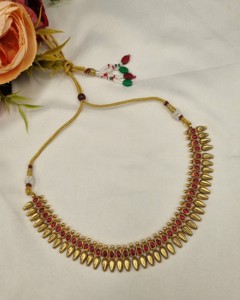 Collar corto con incrustaciones de piedras preciosas ovaladas y pendientes a juego, conjunto de joyería chapada en oro, joyería étnica al por mayor - Product Image 2