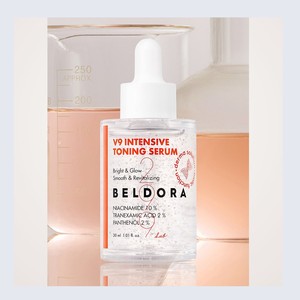 Suero facial coreano K-Beauty Beldora V Nine Intensive Toning Serum Hecho en Corea 30 ml Unisex aclarante para el rostro - Product Image 2