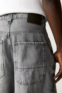 Custom Men's Loose Fit Straight-Leg Stonewashed Denim Jeans Full-Length Baggy Vintage Style Breathable for Summer Autumn <b>Old</b> - Product Image 6